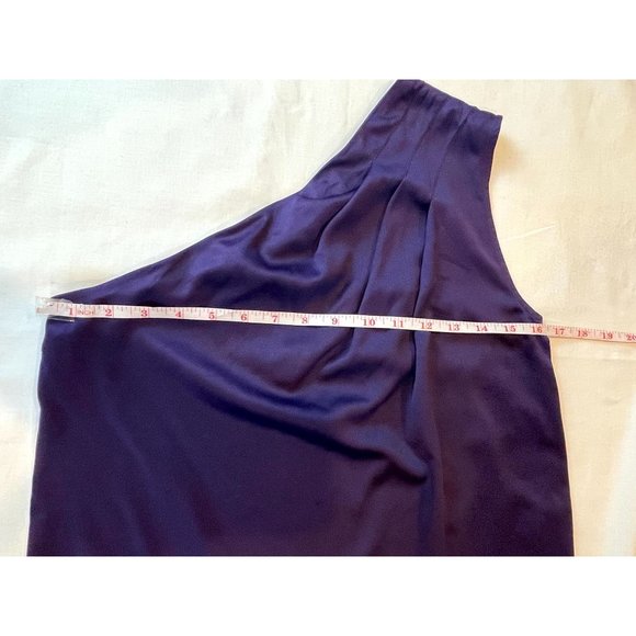 NWT The Limited Women One Shoulder Blouse Top Sleeveless Dark Purple Size XS - Picture 4 of 7